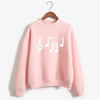 Musical Note Print Women's Sweatshirt