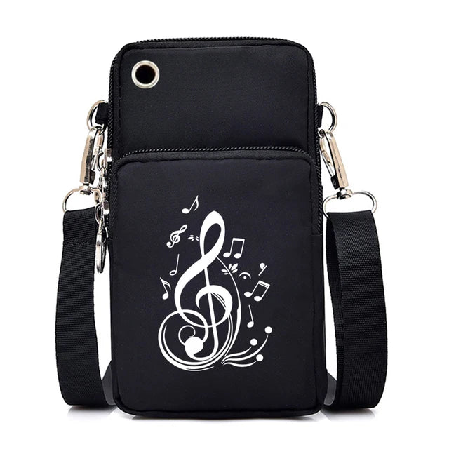 Music Print Mobile Phone Bag