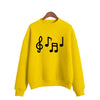 Musical Note Print Women's Sweatshirt