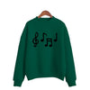 Musical Note Print Women's Sweatshirt