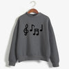 Musical Note Print Women's Sweatshirt