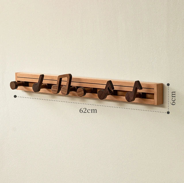 Adjustable Music Notes Wooden Wall Hanger