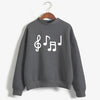 Musical Note Print Women's Sweatshirt