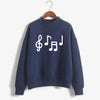 Musical Note Print Women's Sweatshirt