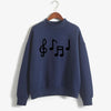 Musical Note Print Women's Sweatshirt