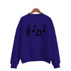 Musical Note Print Women's Sweatshirt