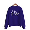 Musical Note Print Women's Sweatshirt