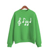 Musical Note Print Women's Sweatshirt