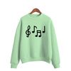 Musical Note Print Women's Sweatshirt