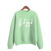 Musical Note Print Women's Sweatshirt