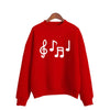 Musical Note Print Women's Sweatshirt