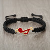 Red Eighth Note Rope Bracelet