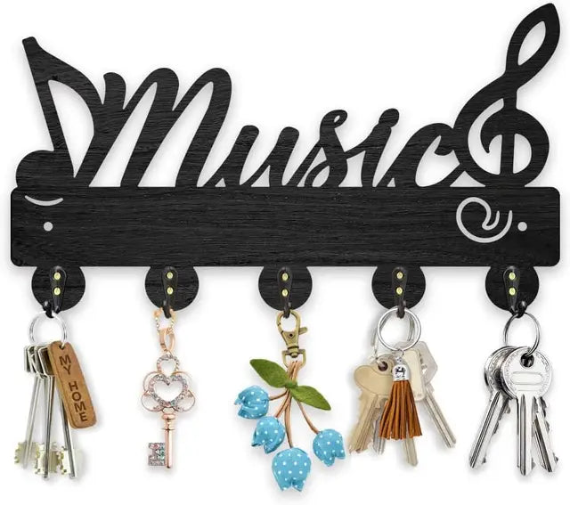 Wooden Music Notes Wall Hanger