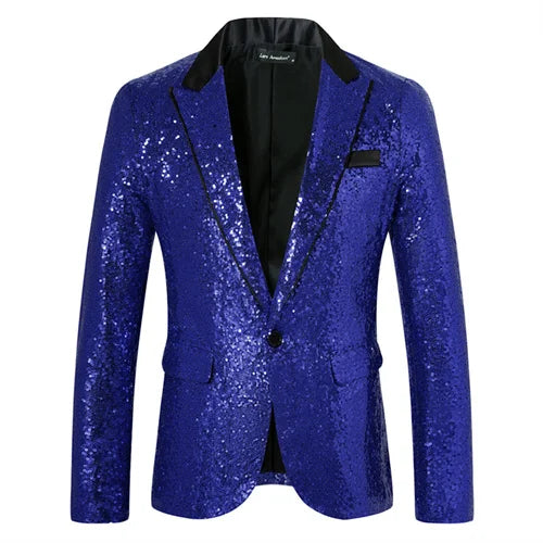 New Luxury Sequin Men's Suit Blazer