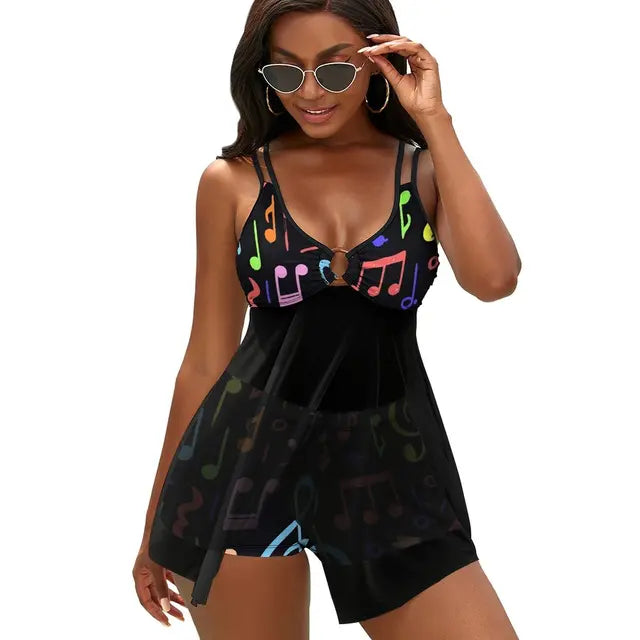 Music Notes Pattern Bikini Set Collection