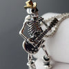 Skeleton Playing Guitar Pendant Necklace