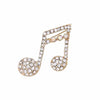 Sparkling Music Eighth Note Brooch