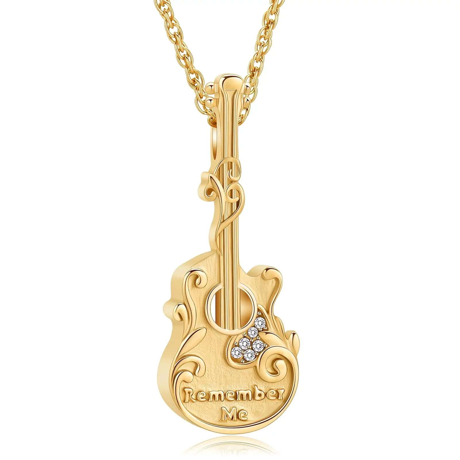 Remember Me Guitar Pendant Cremation Necklace