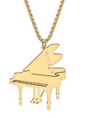 Grand Piano Stainless Steel Necklace