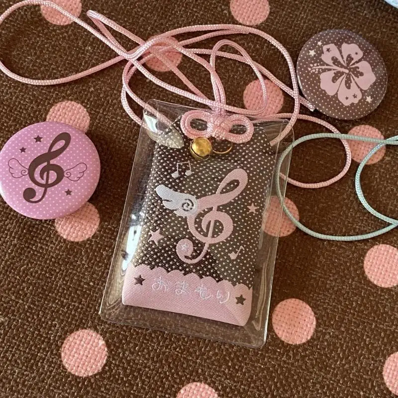 Embroidery Music Note Japanese Style Omamori (Luck & Blessing Keyring)