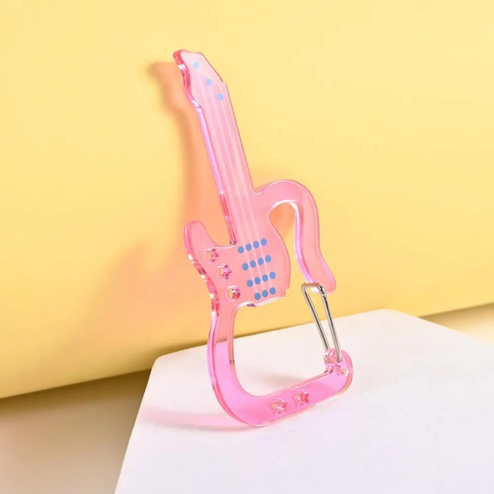 Guitar & Music Notes Acrylic Carabiner Clip