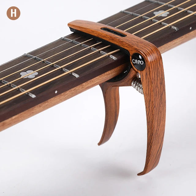 Wood/Metal Guitar Pick Holder Capo