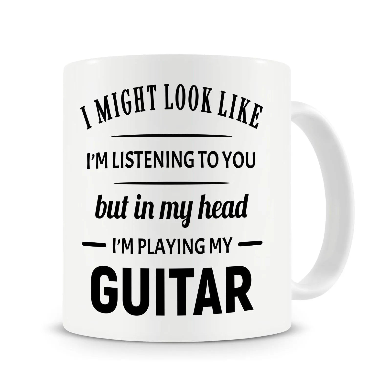 "I'm Playing My Guitar/Piano In My Head" Mug