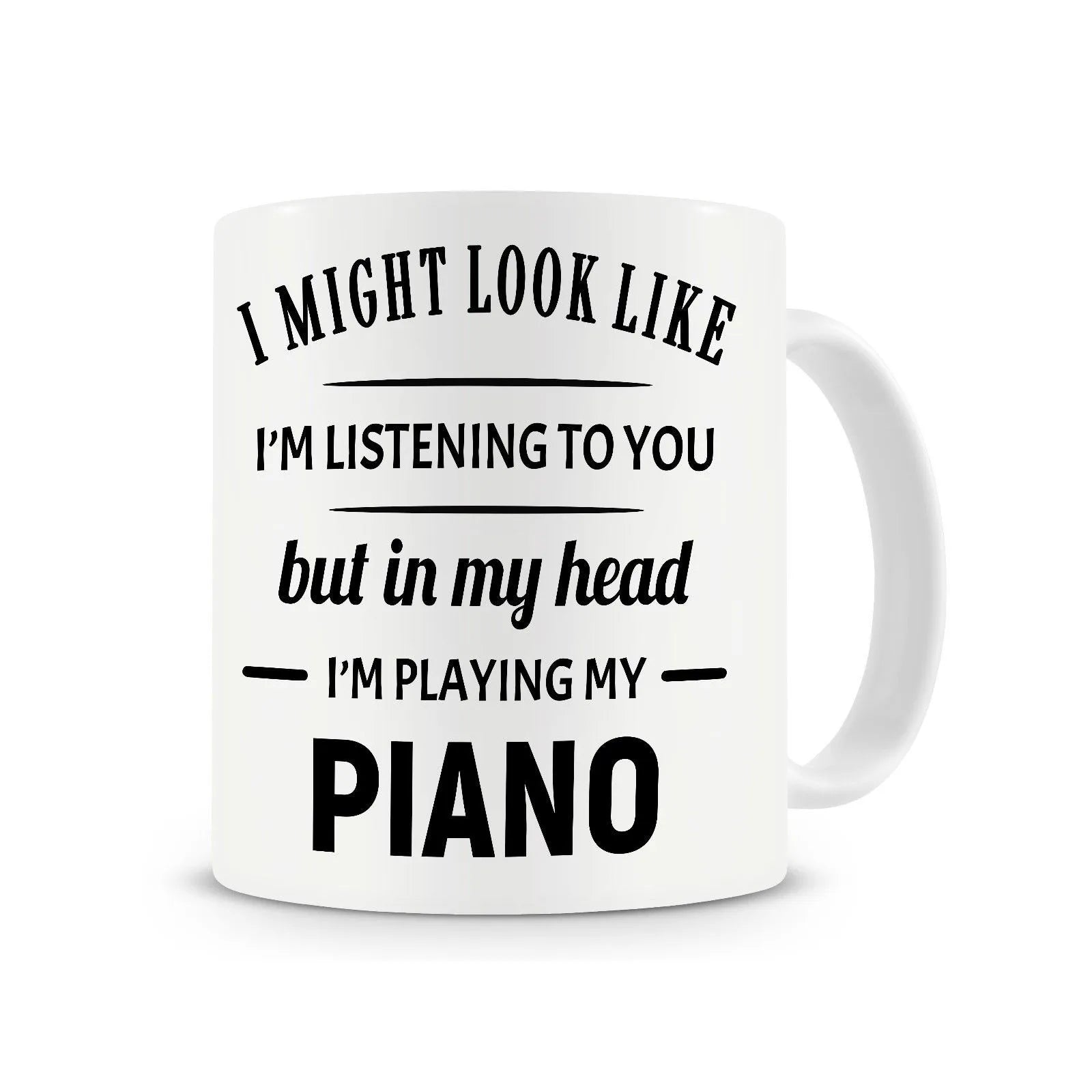 "I'm Playing My Guitar/Piano In My Head" Mug