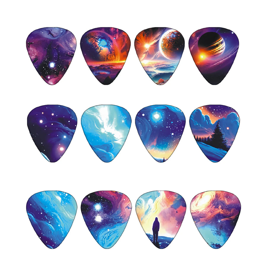 12pcs Universe World Guitar Pick Set
