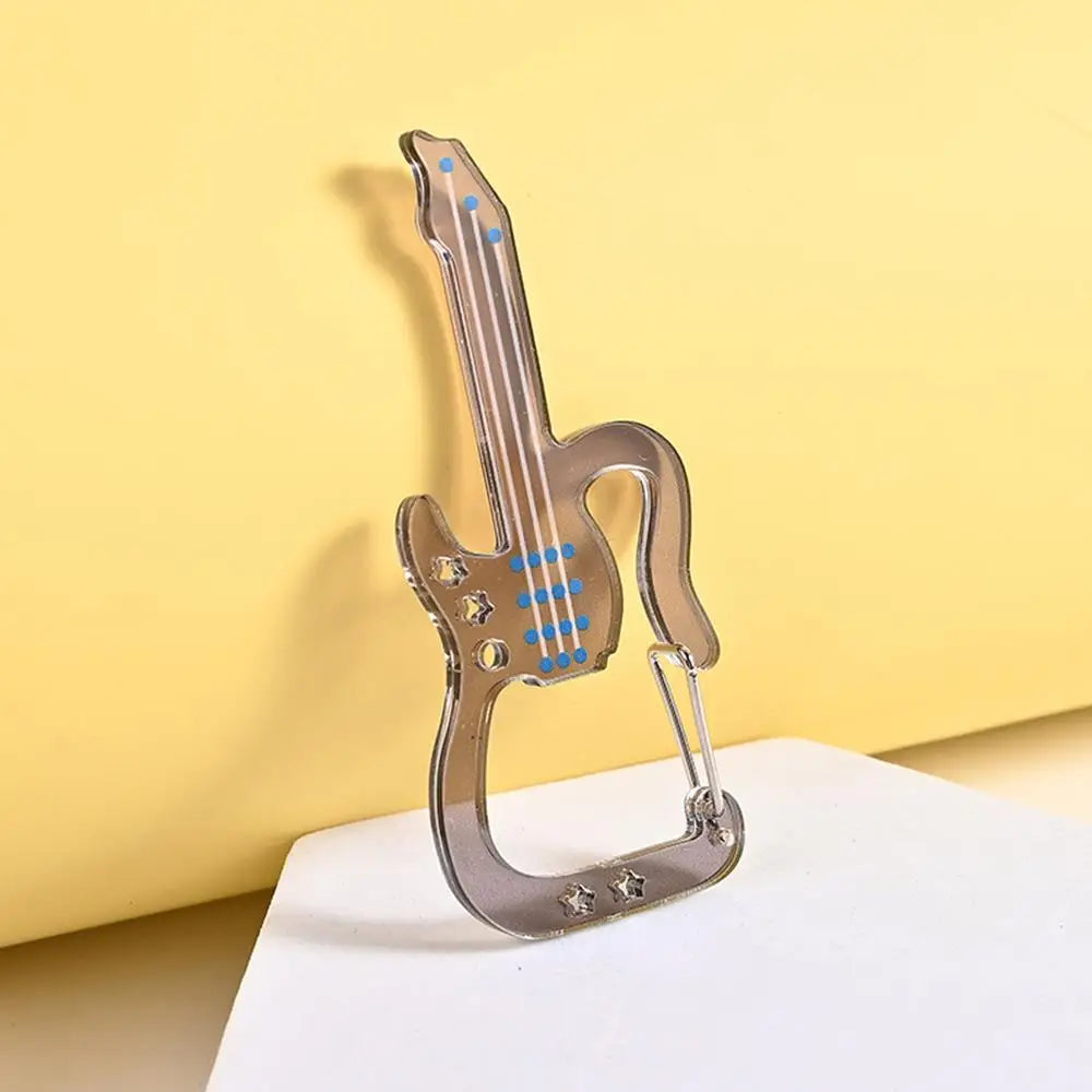 Guitar & Music Notes Acrylic Carabiner Clip