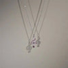 Rhinestone Treble Clef Music Note Necklace