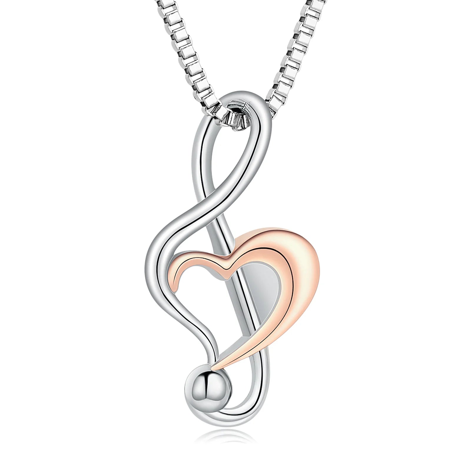 Music Notes Heart Necklace