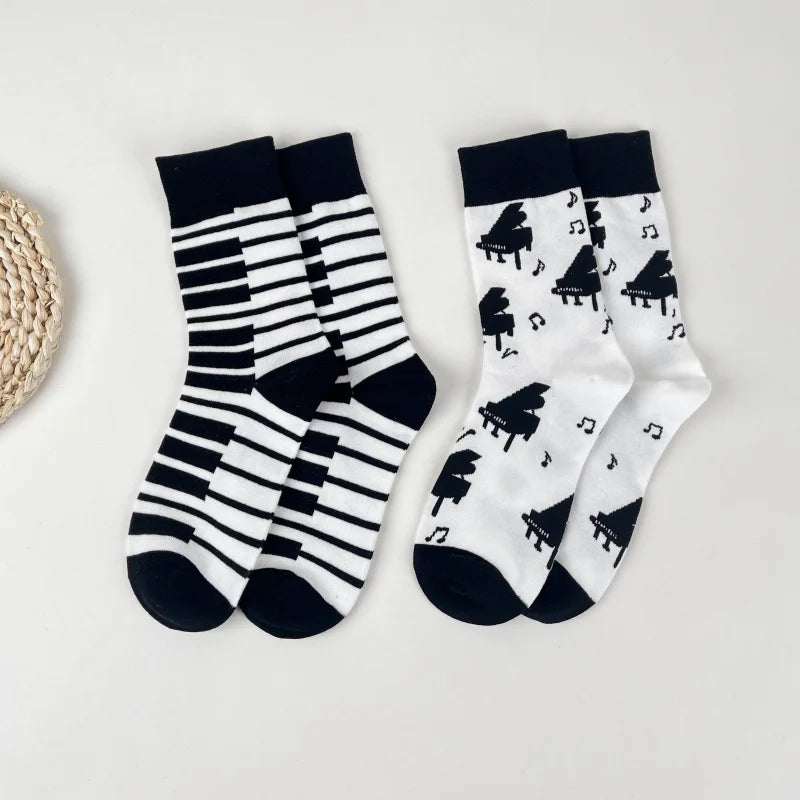 Stylish Piano Lovers Socks Set