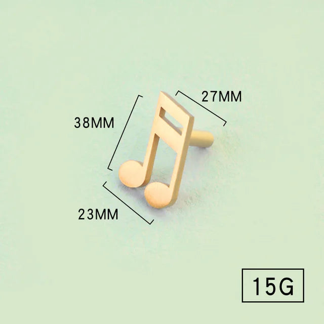 Music Note Brass Furniture Handle Knob