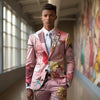 Floral Jacquard Tailored Men's Suit