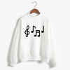 Musical Note Print Women's Sweatshirt