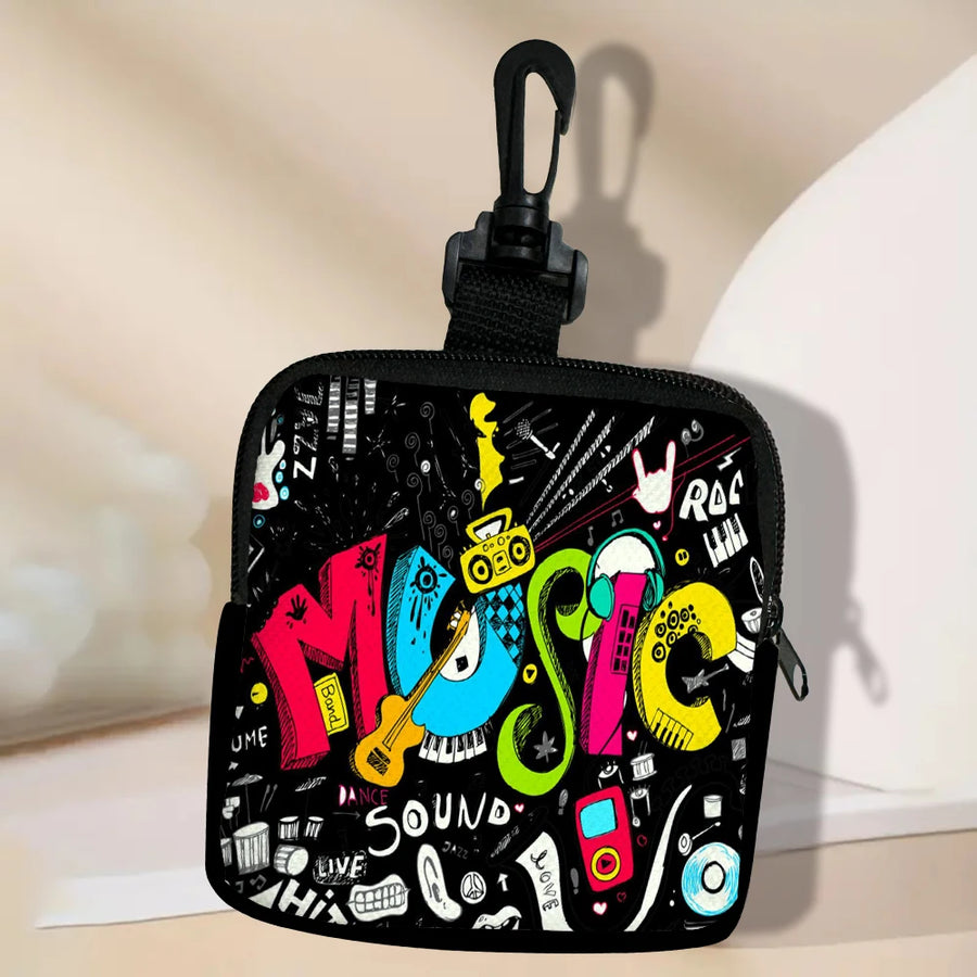Music Symbols Printed Storage Bag