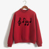 Musical Note Print Women's Sweatshirt