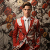 Floral Jacquard Tailored Men's Suit