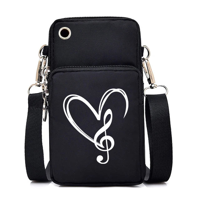 Music Print Mobile Phone Bag