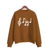 Musical Note Print Women's Sweatshirt