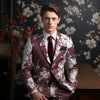 Floral Jacquard Tailored Men's Suit