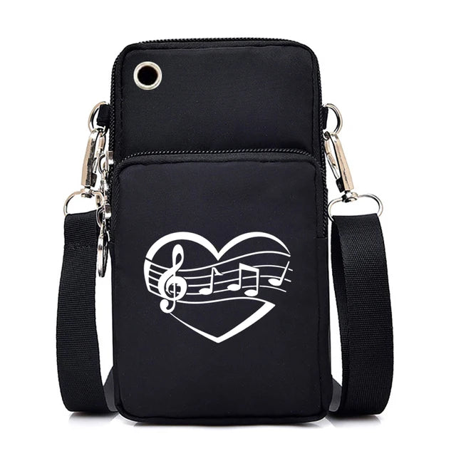 Music Print Mobile Phone Bag