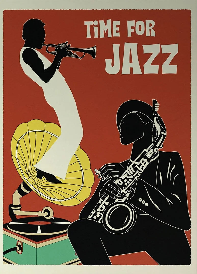 70s Retro Jazz Music Poster Wall Art