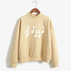 Musical Note Print Women's Sweatshirt