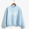 Musical Note Print Women's Sweatshirt