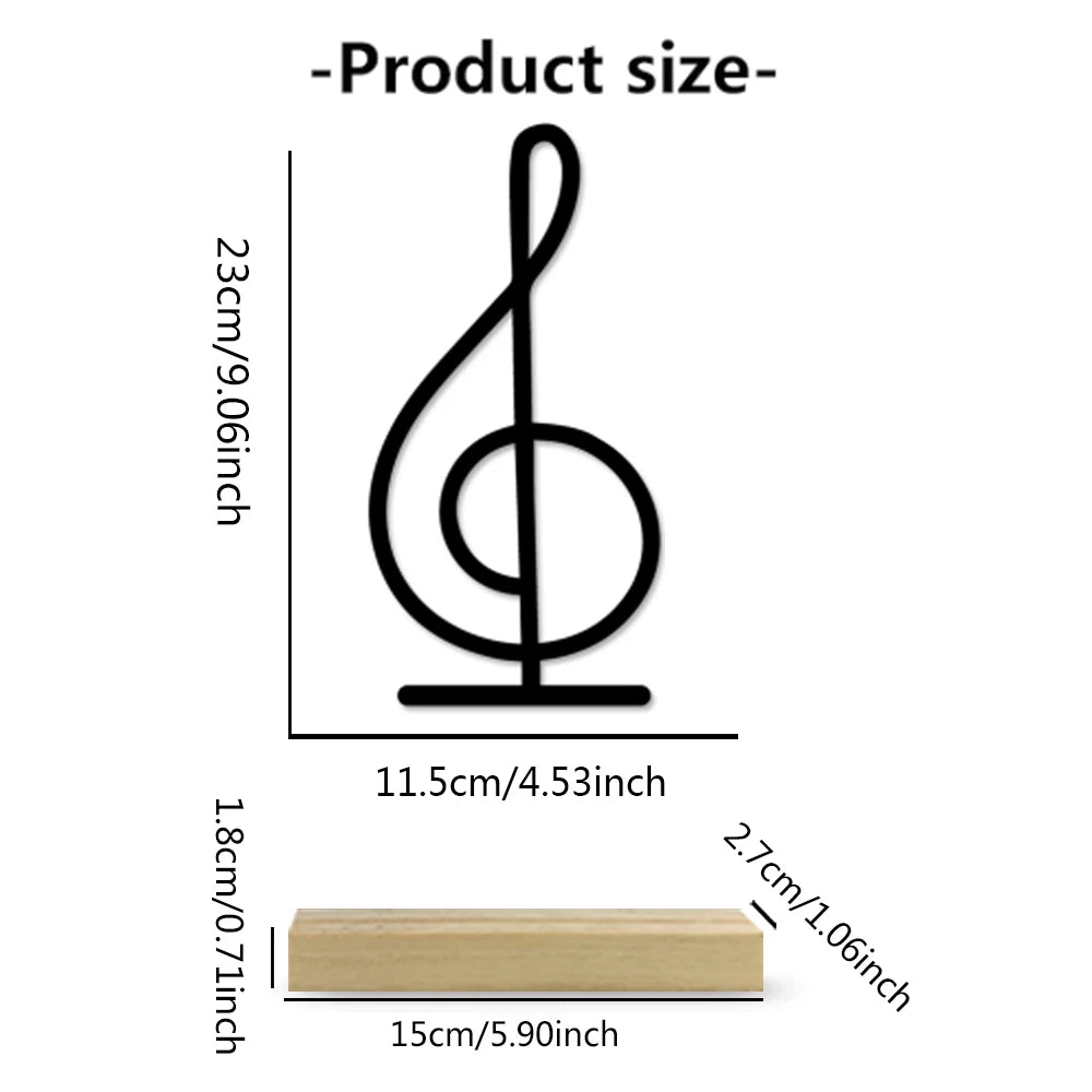 Music Note Treble Clef Metal Ornament