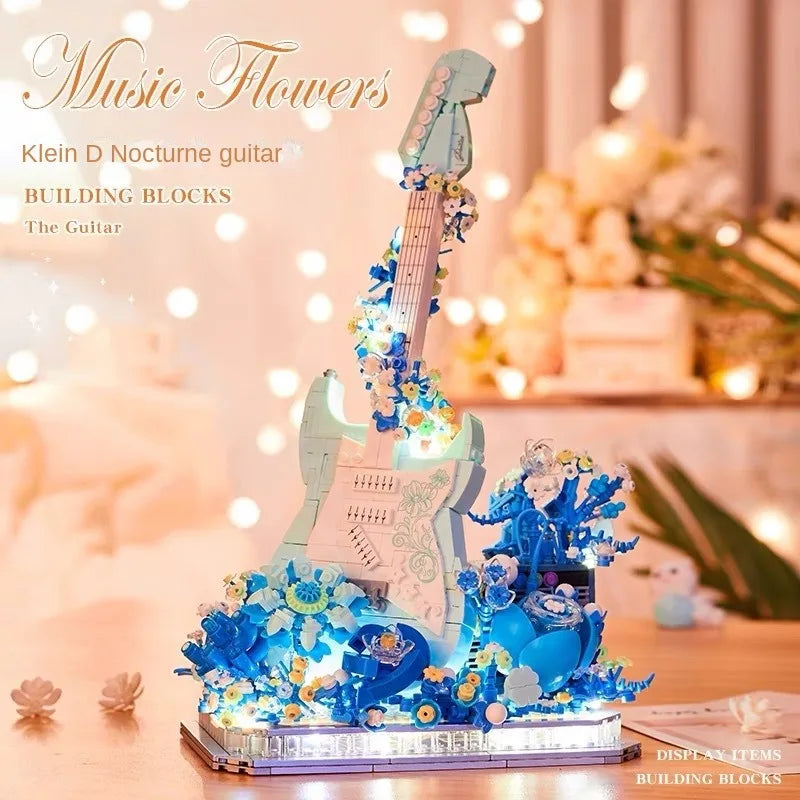 Light Up Flower & Music Instrument Building Block Toy