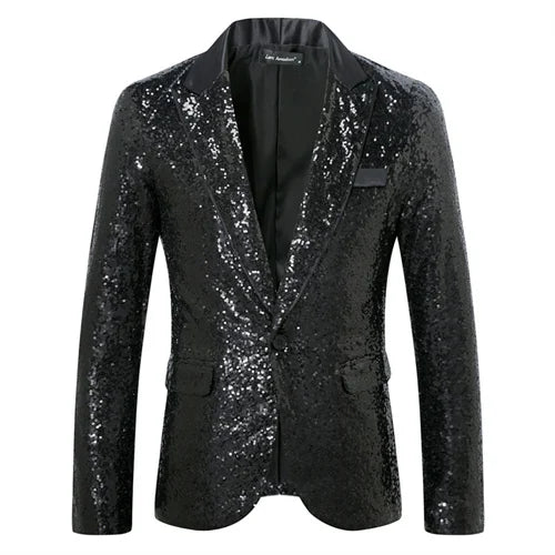 New Luxury Sequin Men's Suit Blazer