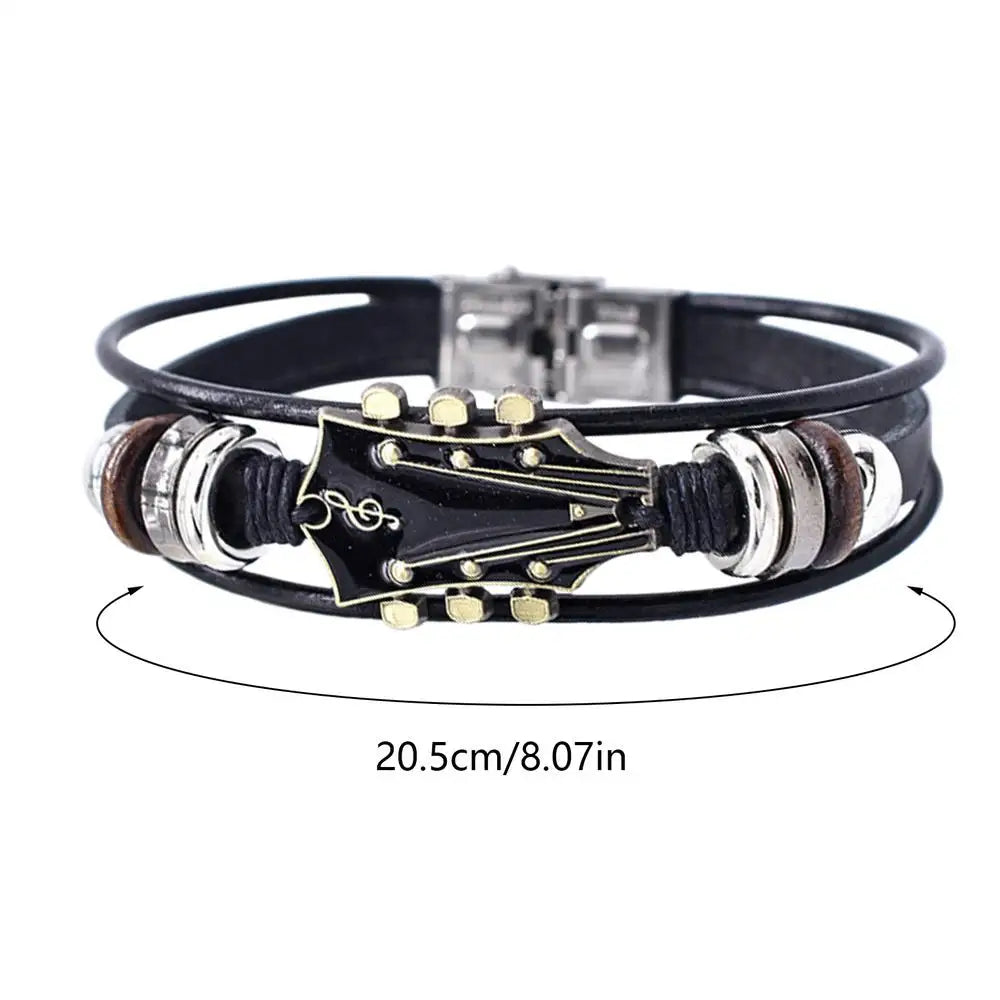 Guitar Buckle 3-Layered Bracelet